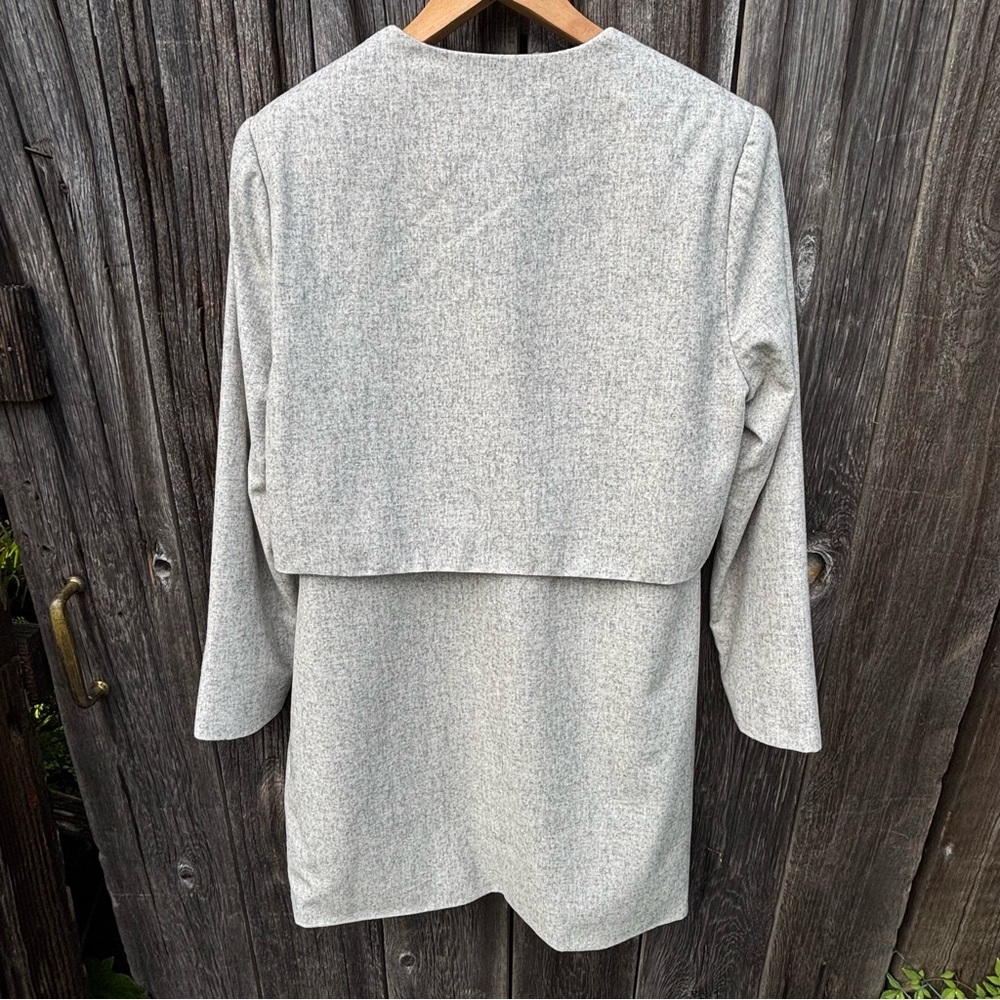 J. Peterman Light Gray Woman’s Vintage Wool Coat Excellent condition Size M - Picture 6 of 12